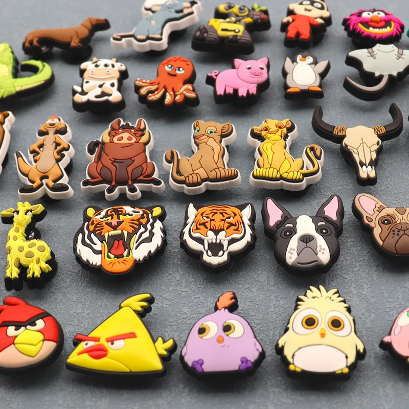 Cartoon animal designer 3D croc charms wholesale custom croc charm rubber Shoe Charms