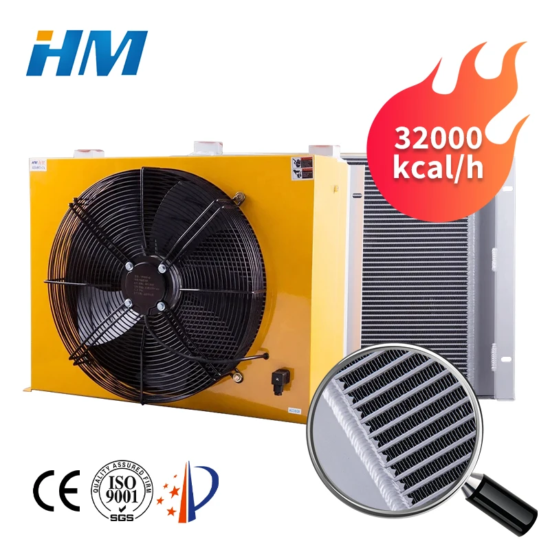 Aluminum fin heat exchanger Hydraulic Oil Cooler with Fan for oil cooling system