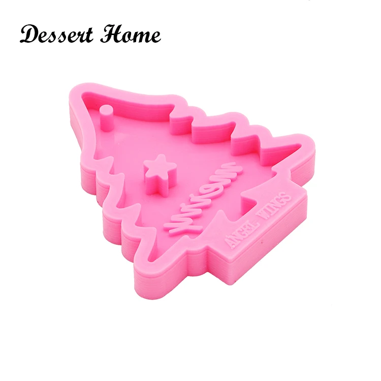 DY0132 Shiny Christmas Tree Snowflake Bell Silicone Mold Cake Decoration Fondant Sugarcraft Tools Silicone Mould Gumpaste Candy