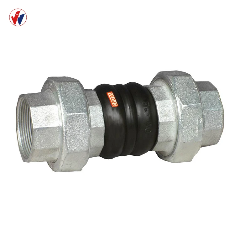 Double Ball Union Type Rubber Expansion Joint Female Threaded Unions Easy Installation Air Impermeability with Factory Price