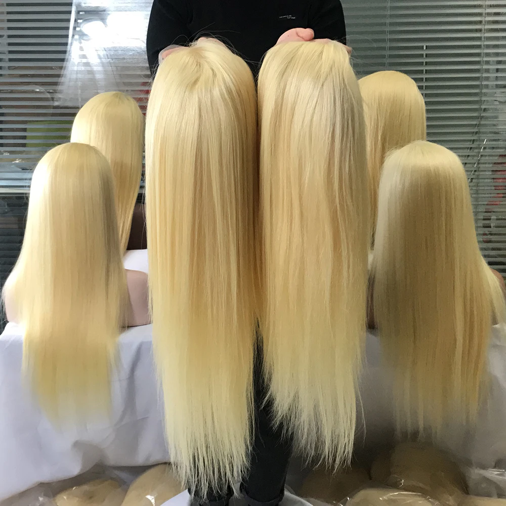 180% Density Raw Virgin Brazilian Peruvian Hair 13X6 613 Blonde Body Wave HD Transparent Lace Frontal Human Hair Wigs For Sale
