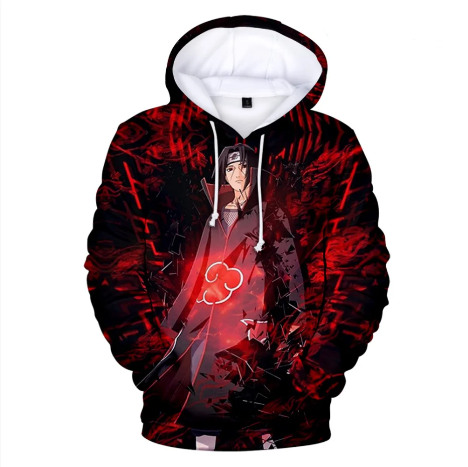 Fitspi Harajuku Anime Hoodie Sweatshirt 3d Print Uzumaki Akatsuki Sakura Kakashi Sasuke Kakashi Clothes Pullovers