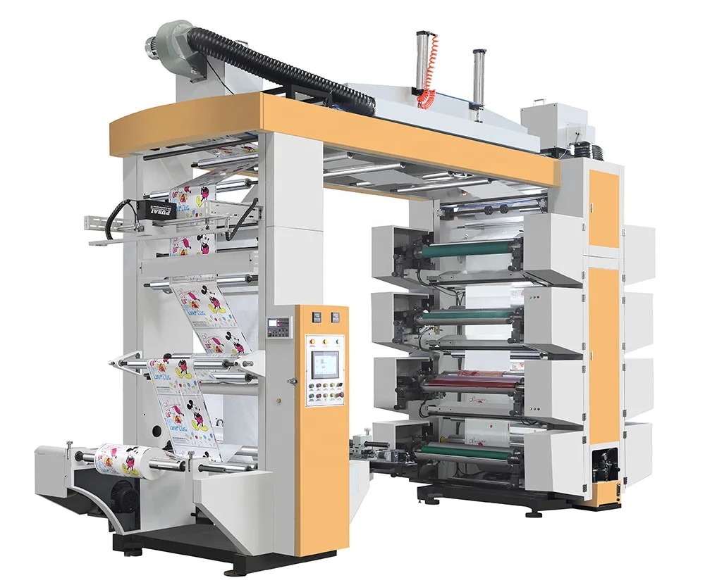 Manufacturers Non Woven Flexo Flexographic 4 Color Bag Printing Machine