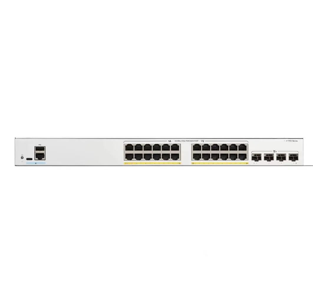 New Enterprise Grade 24-Port Gigabit POE Switch C1300-24P-4G Managed Access Layer Network with VLAN Function for CCTV Cameras