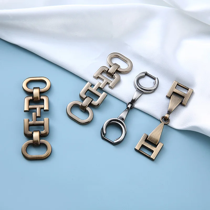 High Quality Metal Clip On Shoe Buckles Custom Women Shoe Chain Decoration Accessories