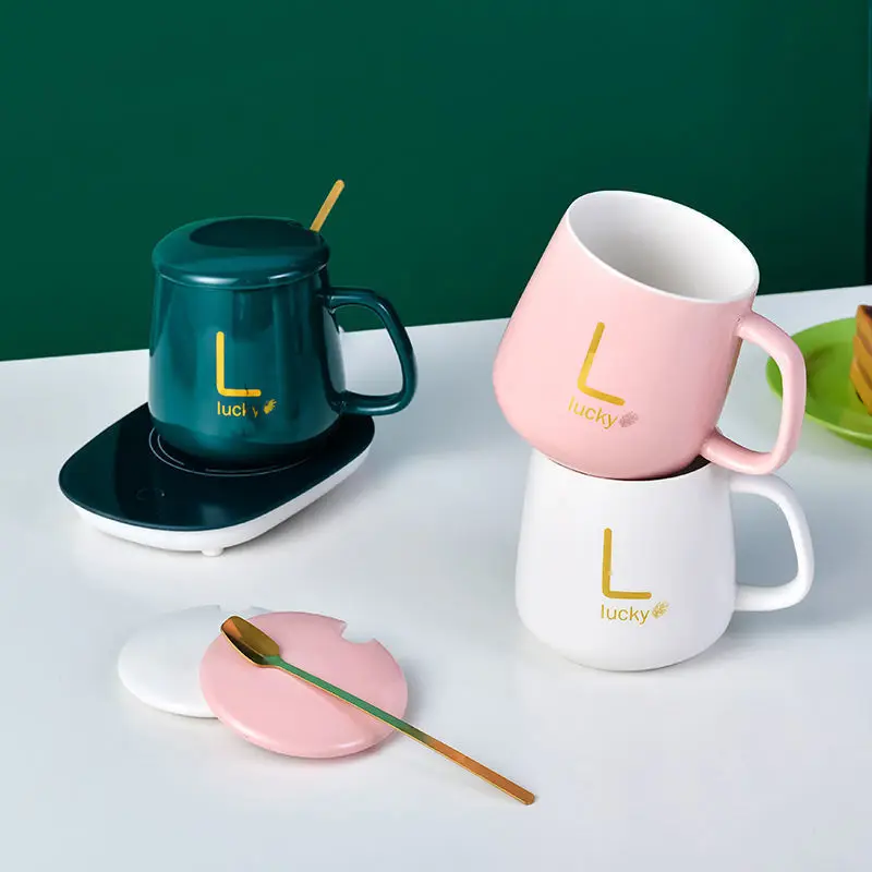 Hot Selling 55 Degree Coffee Mug Warmer Smart Ceramic Sublimation USB Cup Mugs