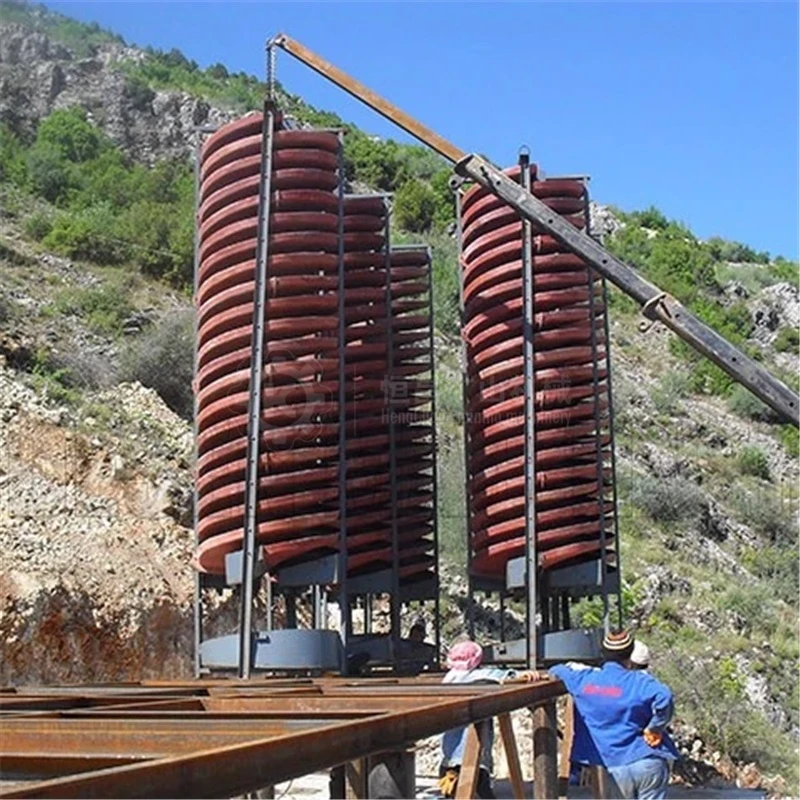 Good Service Beneficiation Plant Fiberglass Coal Spiral Separator BLL1500/1200/900/600 Spiral Chute For Separation Gold Mining