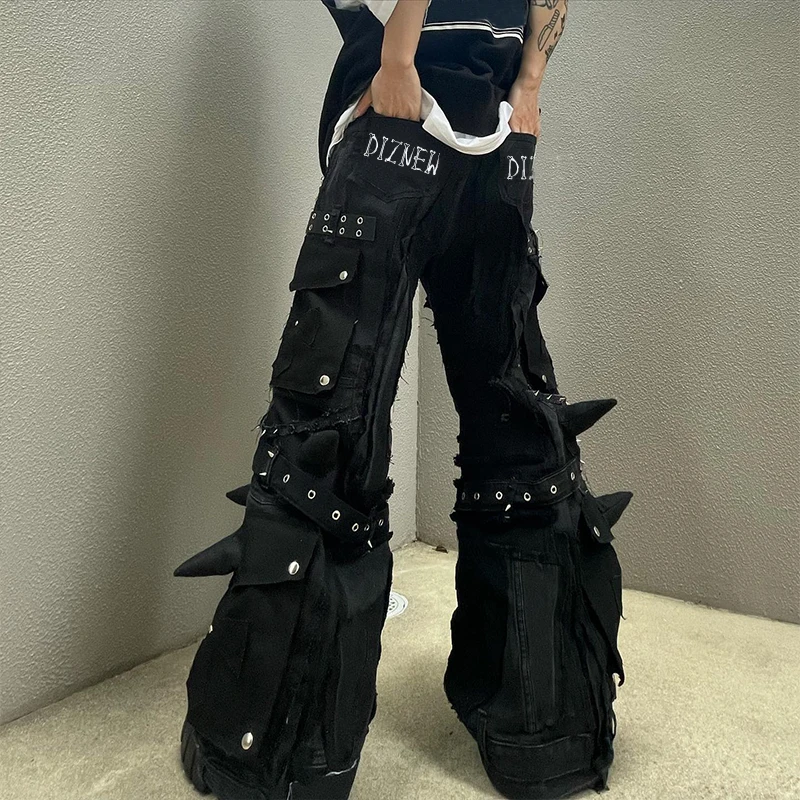 DiZNEW denim jeans custo straight jeans are popular on the streets of Europe and America