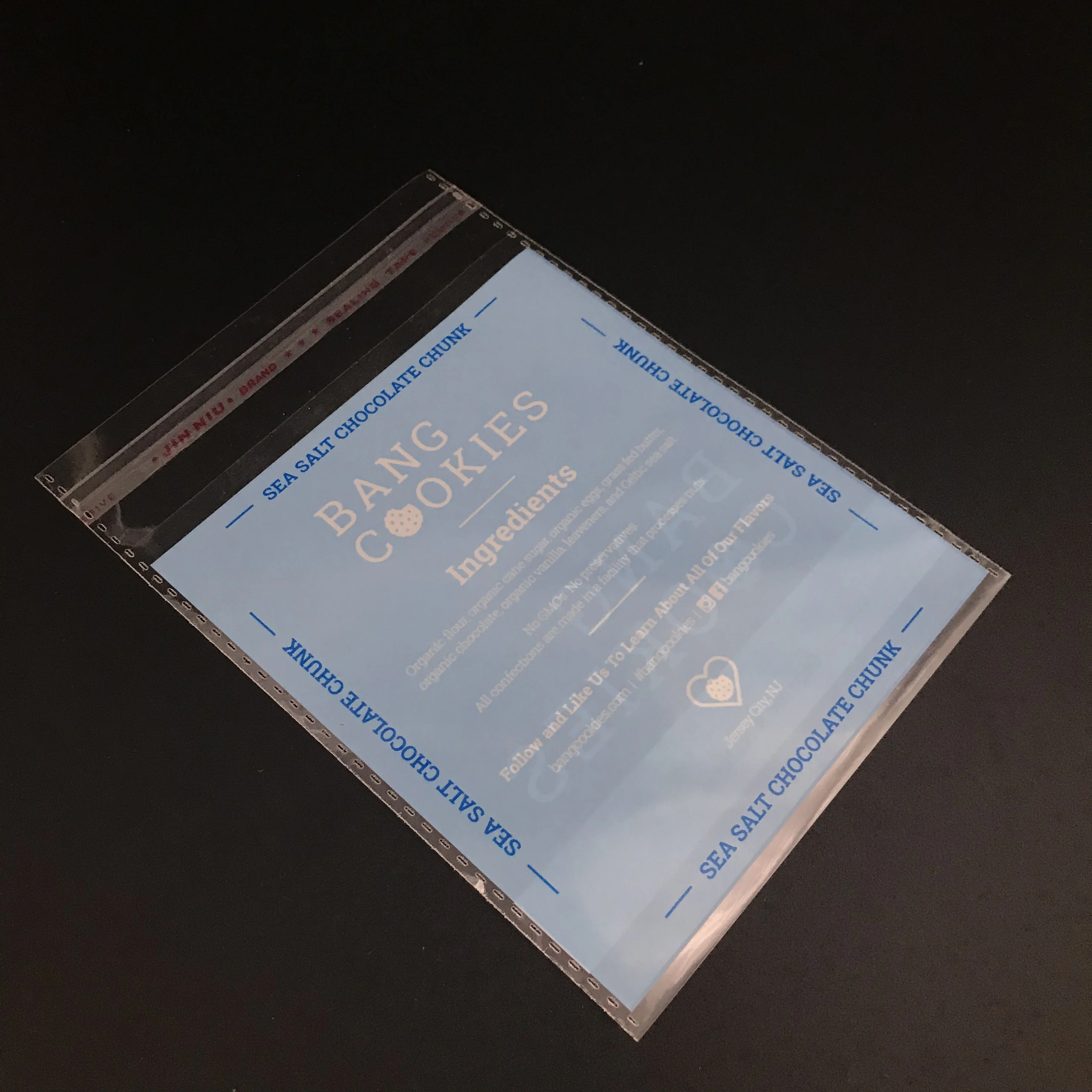 Customized Printed Mini Clear Header Plastic Bags Jewelry Clothing Packaging Plastic Opp Self-Adhesive Bags With Logo