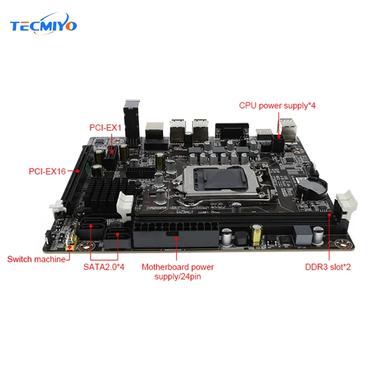  Новая материнская плата H61 встроенная видеокарта LGA 1155 розетки ЦП DDR3
