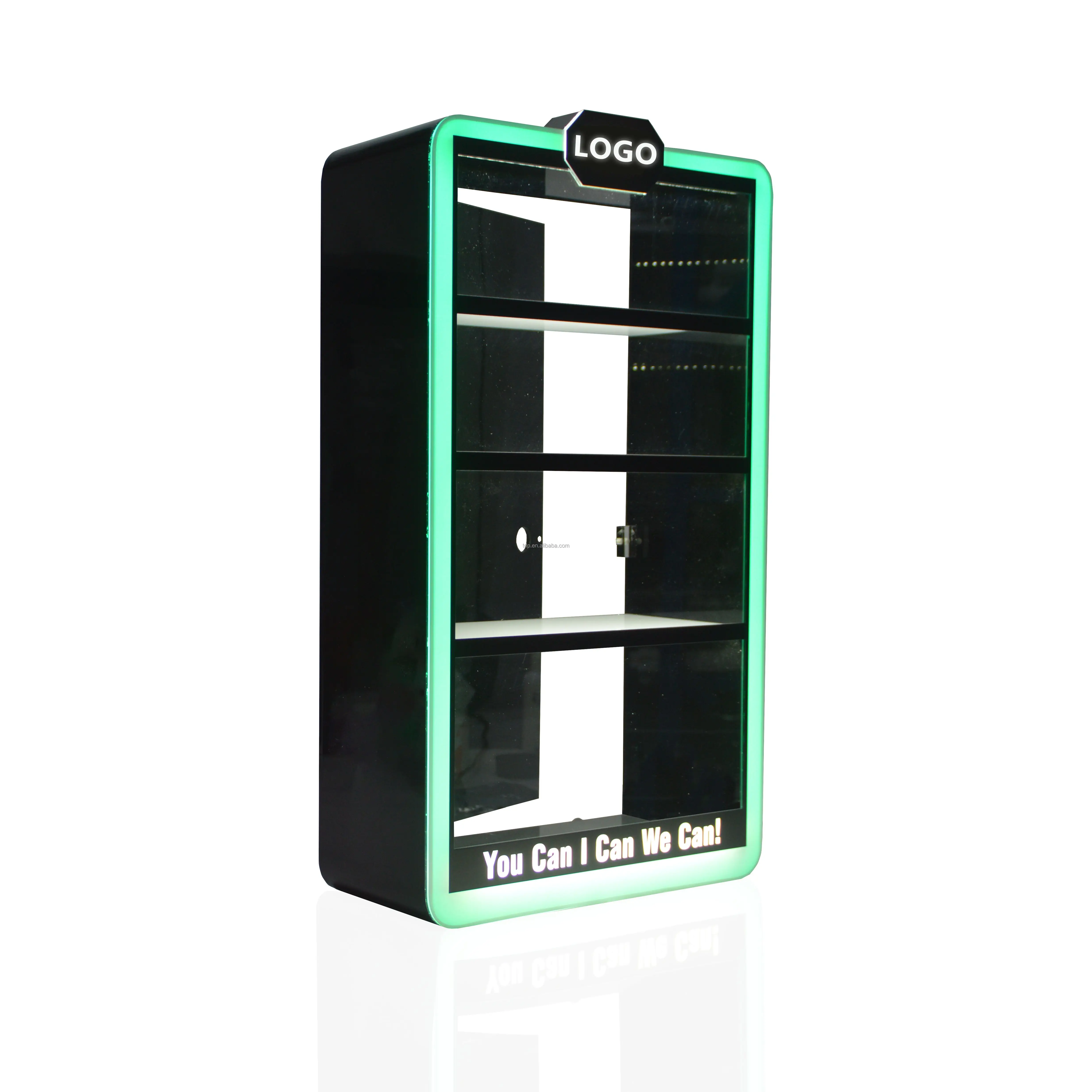 Custom LED lights Acrylic Display Cabinet Retail Smoke Shop POS POP Acrylic Cigarette Display Shelf for Tobacco Shop