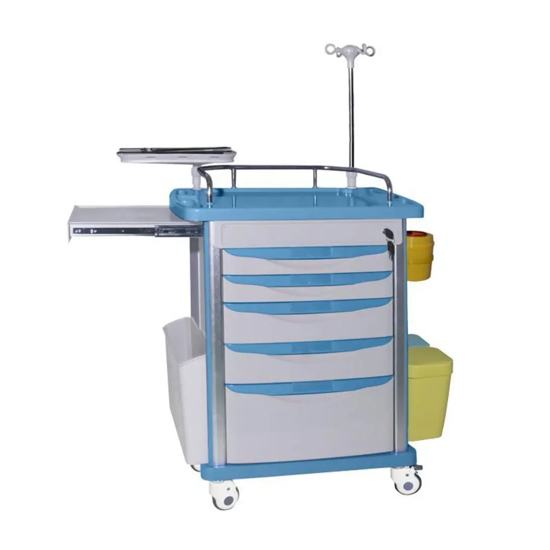 Оптовая Продажа с фабрики Abs пластиковая Больничная тележка медицинская многофункциональная аварийная