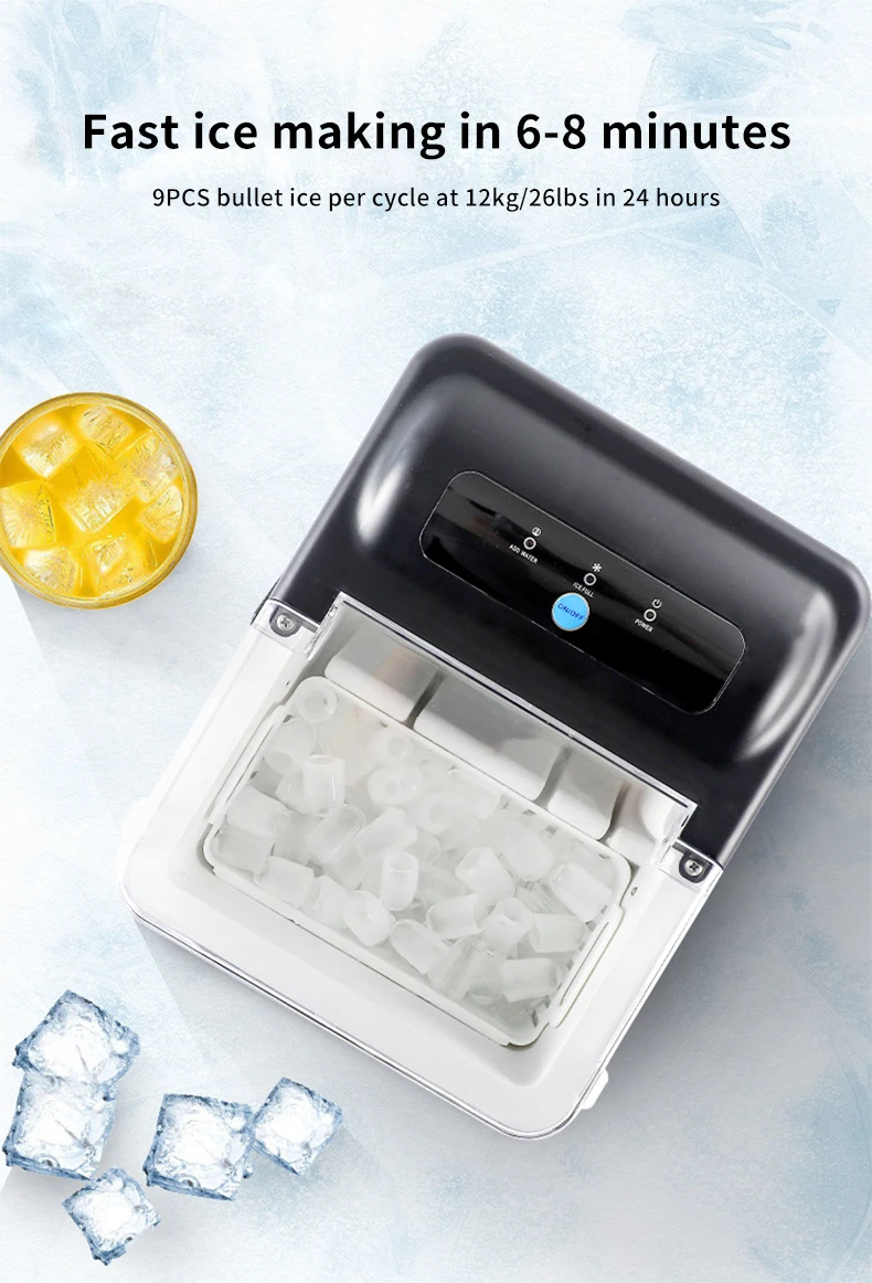 Factory Outlet OEM/ODM 1.8L Larger Capacity Energy Saving Ice Maker Ice Making Machine Used for Home