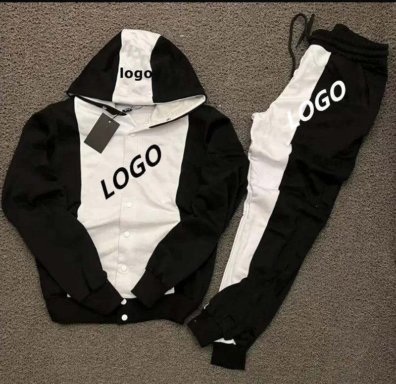 Famous Brands Fall Winter Mens Two Piece sets Joggers sweatsuits Men custom Jacket tracksuit Slim Fit Tech  Cotton Jogging Suit