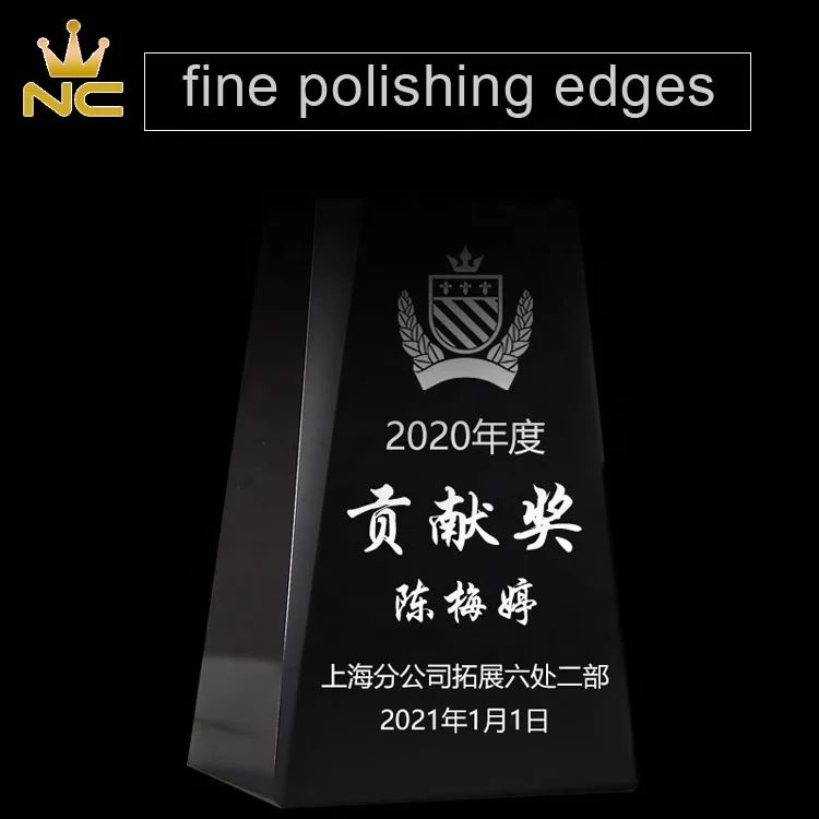 Customized K9 Material Metal Eagle Crystal Trophy Award Sublimation Awards Crystal Trophy Cup