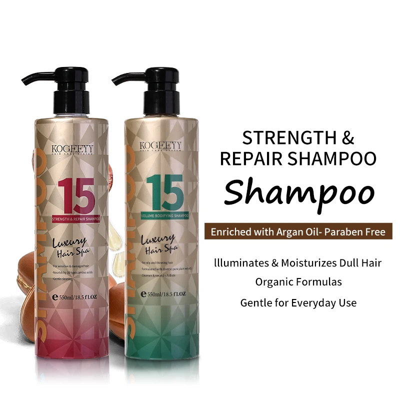 KOGEEYY Wholesale Hair Care Argan Oil Growth Shampoo Hair Loss Shampoo Sulfate Free Salon Repair Hair Keratin Shampoo