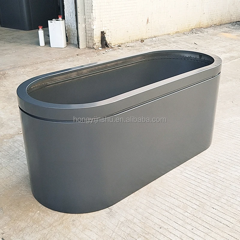 Low price outdoor planters long large flower pots planter flower pot metal planter