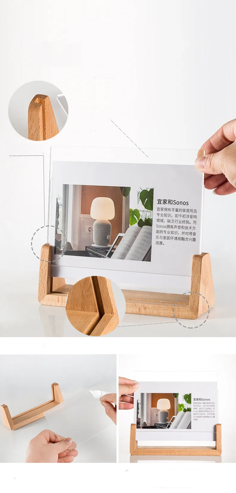 
2021 clear acrylic menu display stands for US Market marketing stand display 