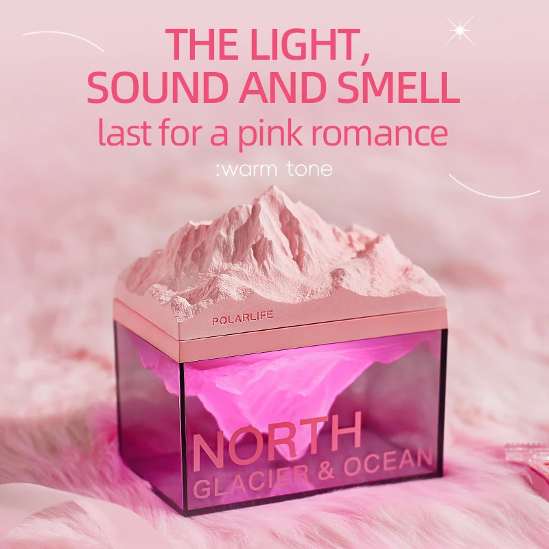 New Trend Home Decor Atmosphere Sleeping Lamp Ice Mountains Night Light Wireless Bluetooth Desktop Speaker