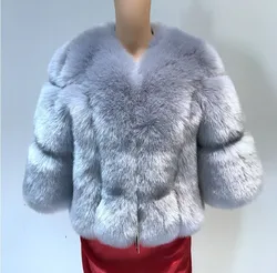 Good quality solid color casual women winter clothes faux fur coat with great price