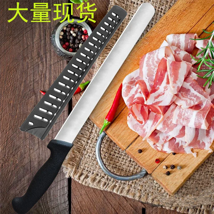 8 10 12 Inch Stainless Steel Ham Watermelon Fruit and Honey Knife with PP Handle for Kitchen Use