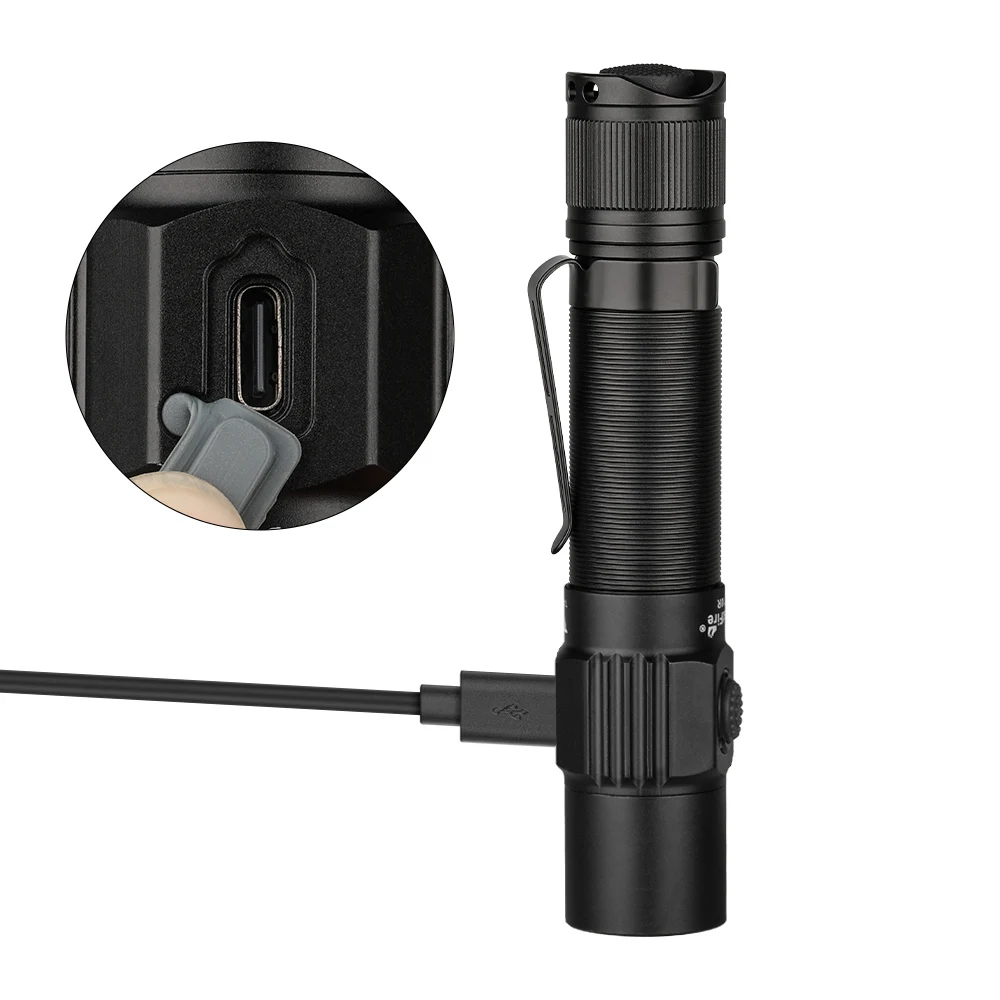 TrustFire T10R Tactical Flashlight 1800Lumen Type C Rechargeable 18650 Camping Torch Flashlight