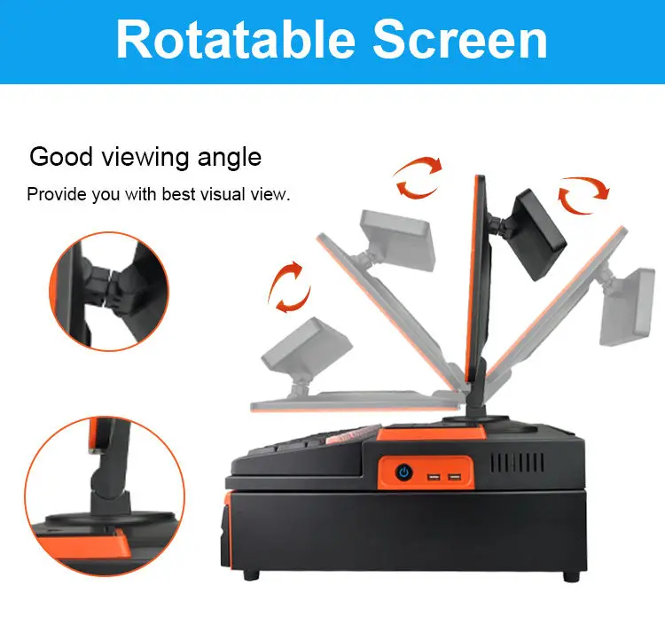 Single Screen 15.6 Inch Android Window System Pos All In One Pc Kiosk Touch Screen Vga Usb Port