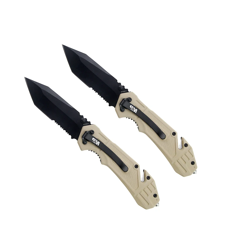 
Stainless Steel Practical Mini Black Camping Metal Handle Pocket Knife 