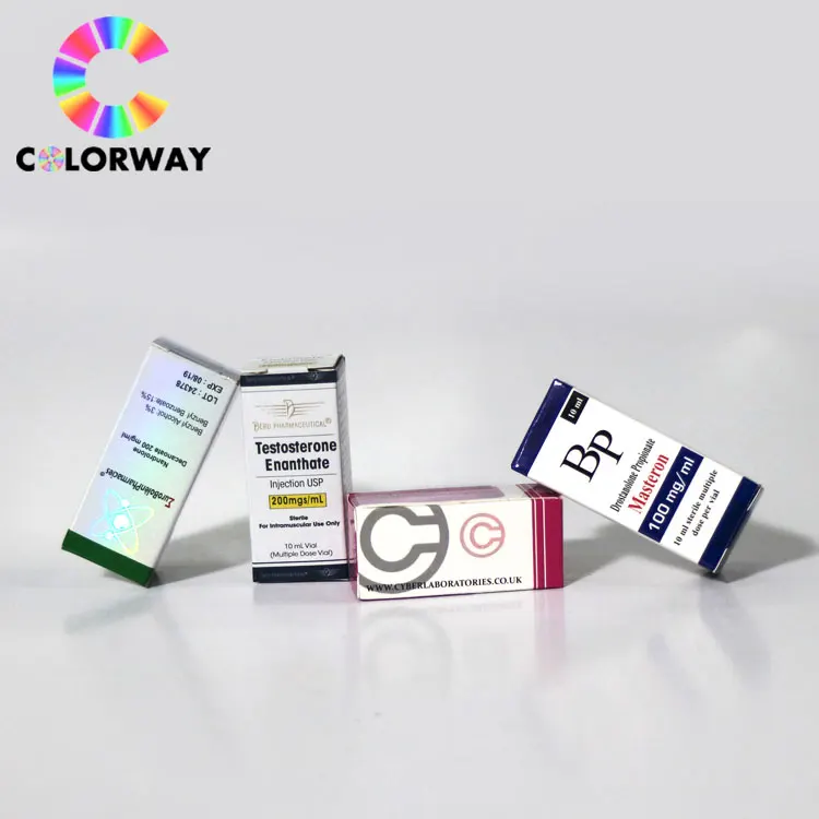 medicine drug packaging 10ml Vial Steroid Bottle Labels Custom Private Label box Printing