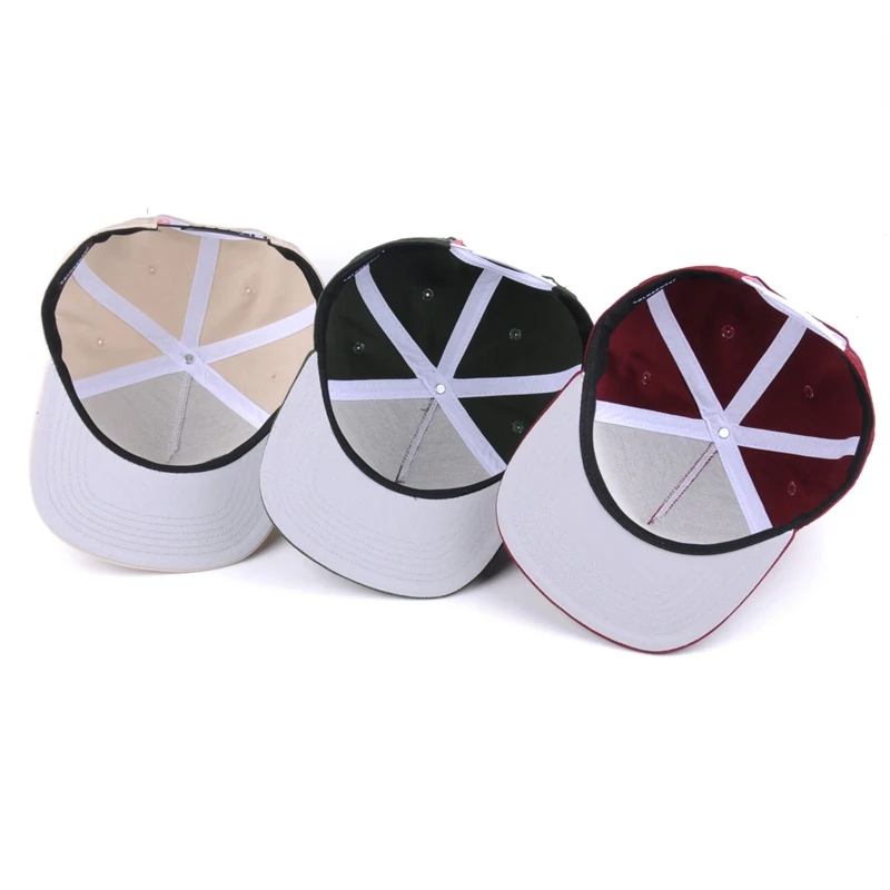 Custom Flat Brim 3D Embroidery 5 Panel Cap gorras custom snapback hat cap