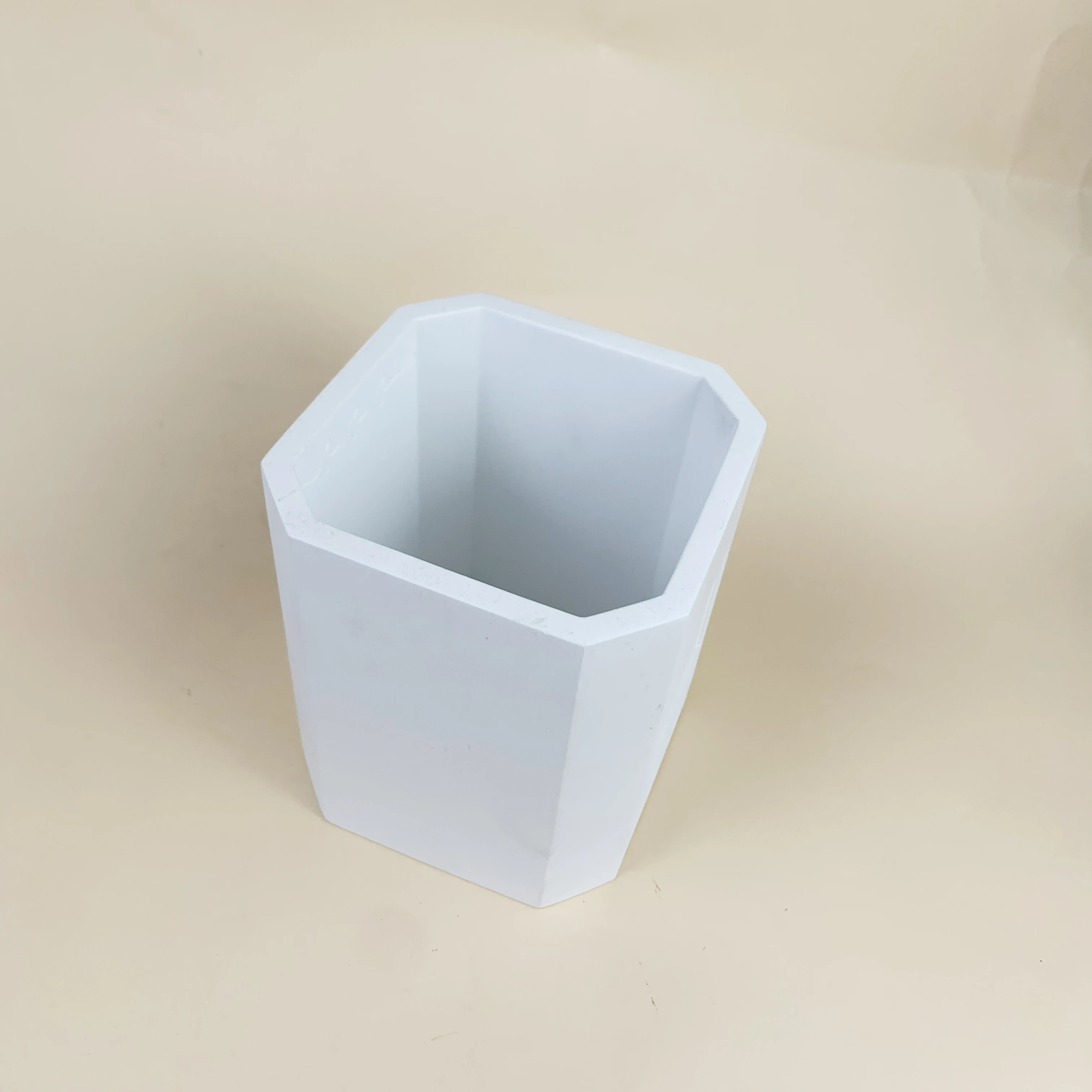 Factory Supplier White Cement Candle Holders Lanterns Concrete Candle Jars