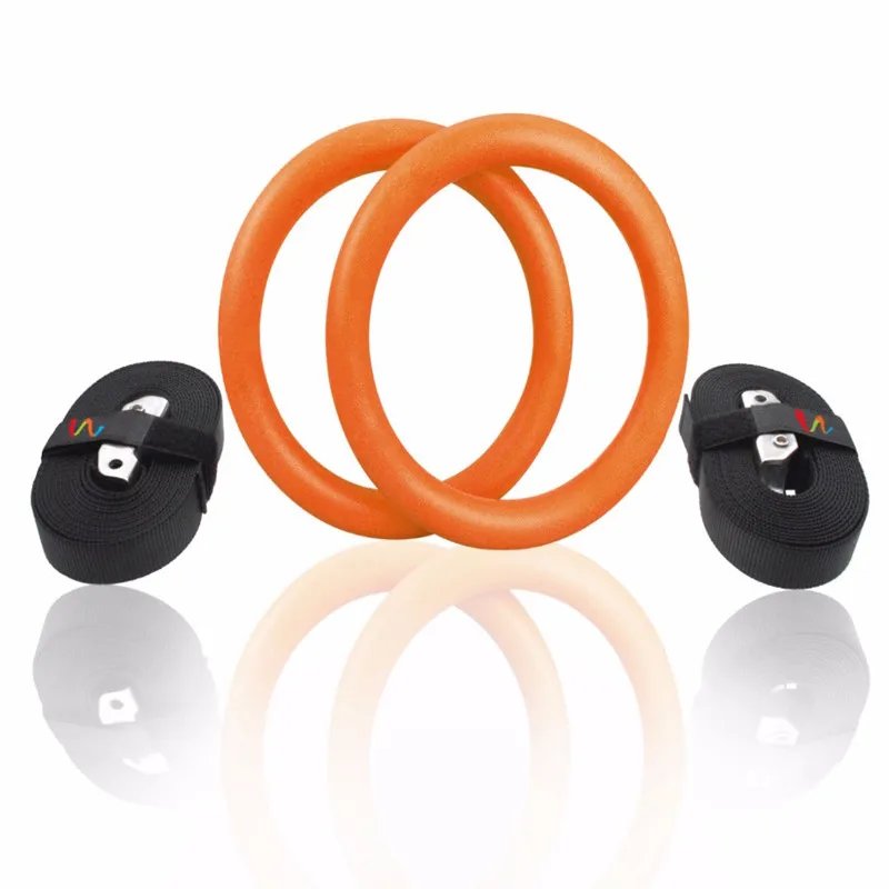 ABS Gymnastic Rings GYM Ring with nylon straps Fitness Training Dia28mmTraining Gymnastic Gym Rings