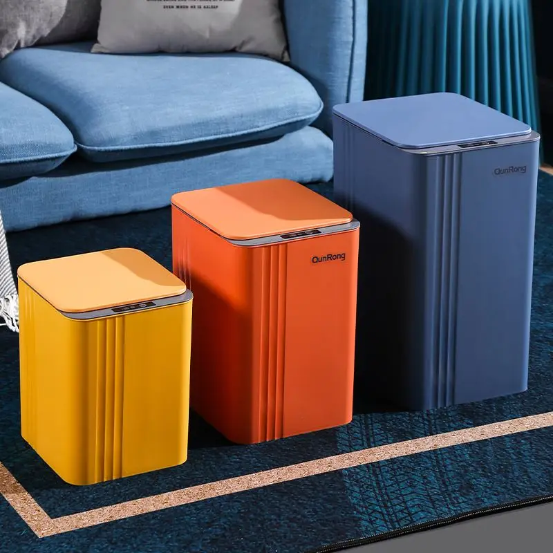manufacturer Indoor Rechargeable Automatic Intelligent Trash Can ABS Plastic Sensor Smart Trash Bin