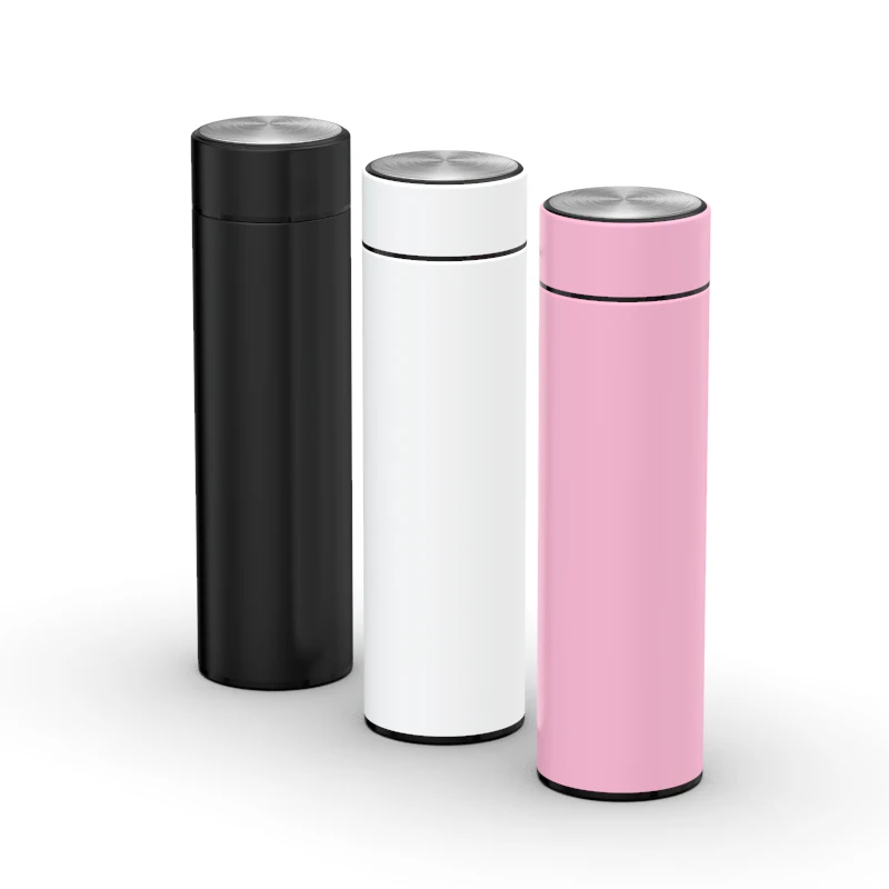 Wholesale custom student water bottle 500ml double-layer stainless steel thermos tumbler straight flask