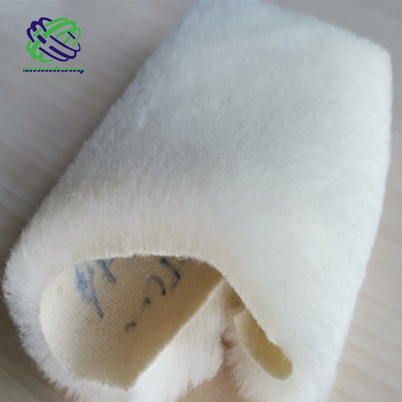 100% merino wool plush knit wool fabric for shoes boots lining/polishing/wool pad