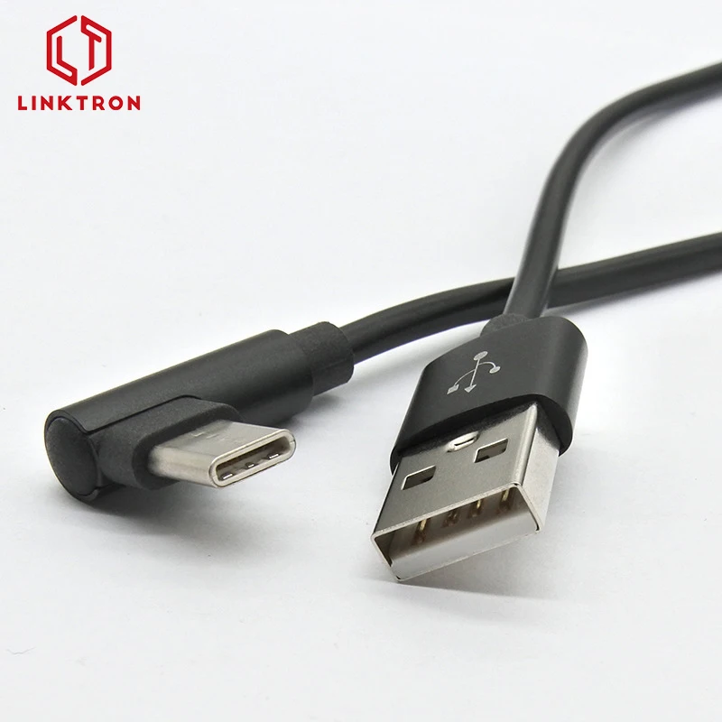 Аксессуары зарядные кабели с разъемами Usb A и Type C под прямым углом 90 градусов, кабель с разъемами USB A и типа c под углом 90 градусов