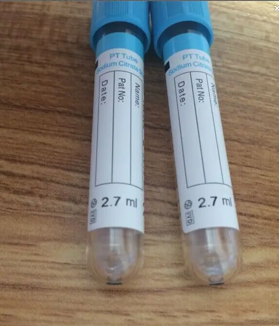 PET Glass PP Material Sodium Citrate Double layer vacuum blood collection tube  PT tube