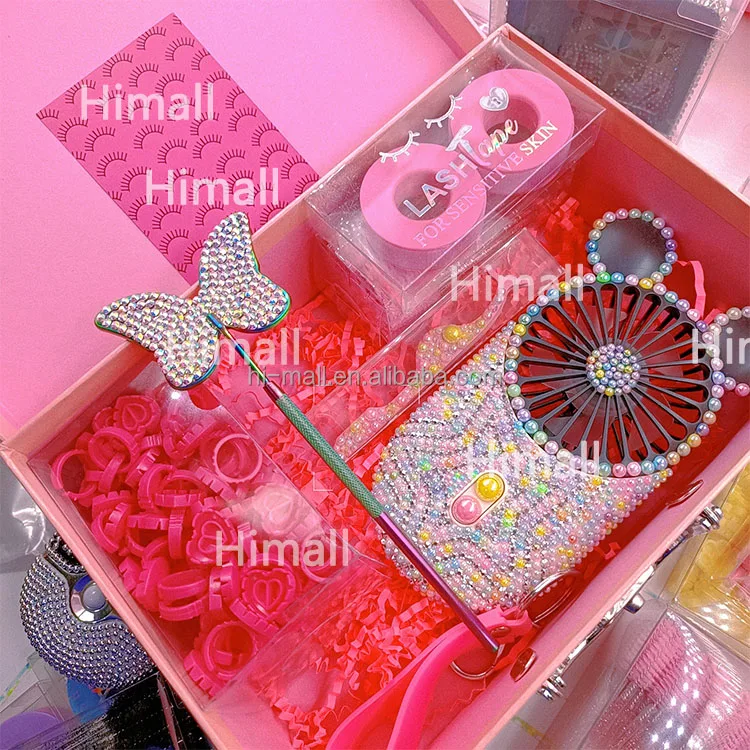 fancy rhinestone princess handheld mini makeup mirror luxury diamond bling lip shape eyelash salon mirror