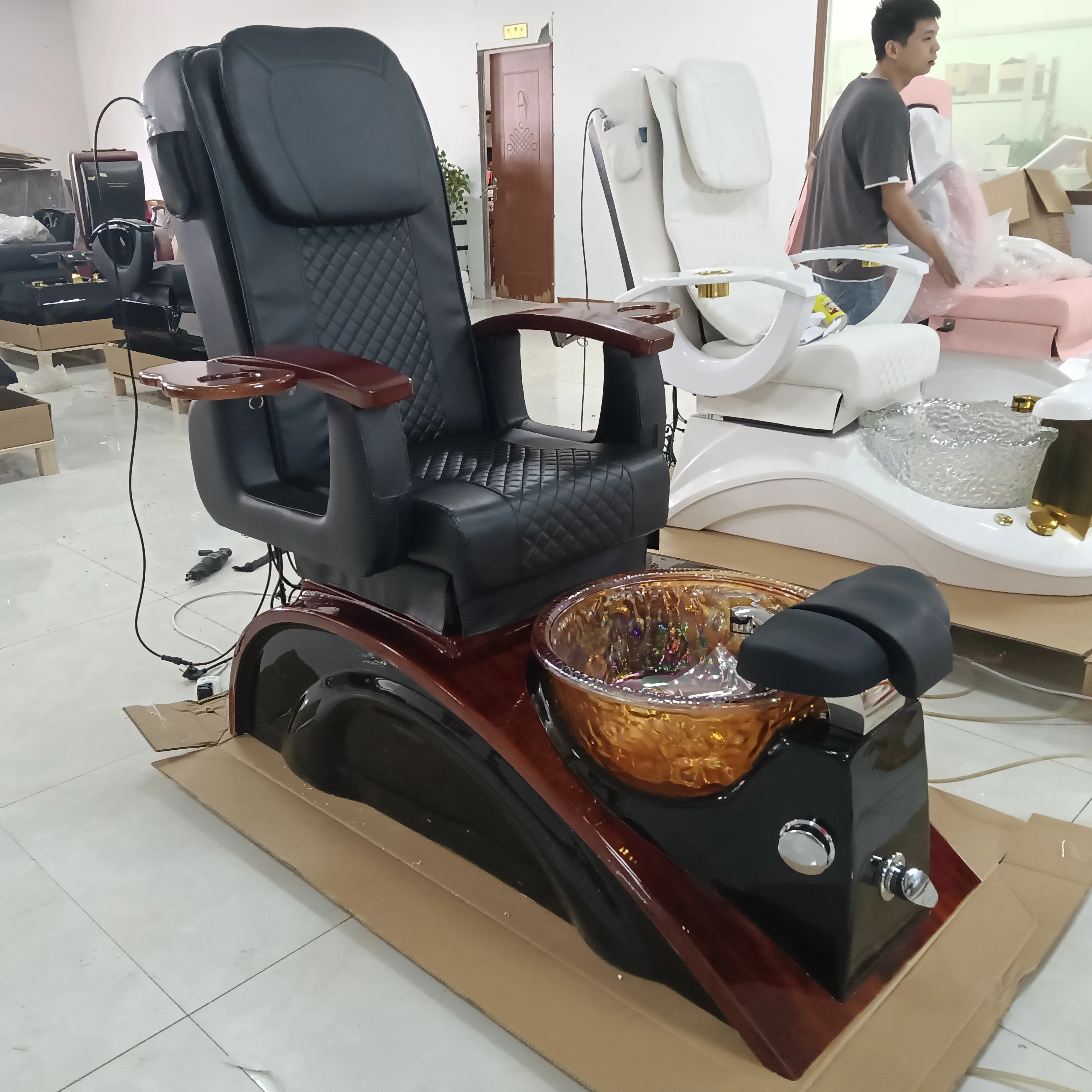 Factory Customized Pedicure Chairs Pipeless No Plumbing Luxury Pedicure Foot Spa Chairs