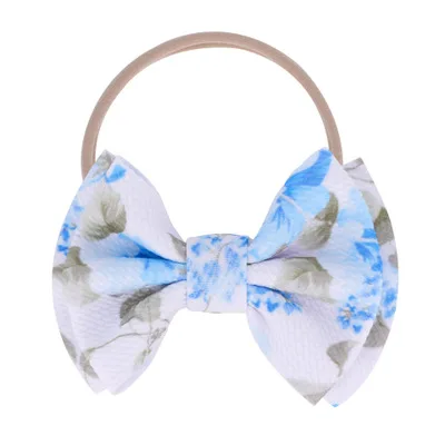  Модные эластичные резинки для волос L726 в Корейском стиле с большим бантом Детские аксессуары нейлоновая повязка маленьких девочек