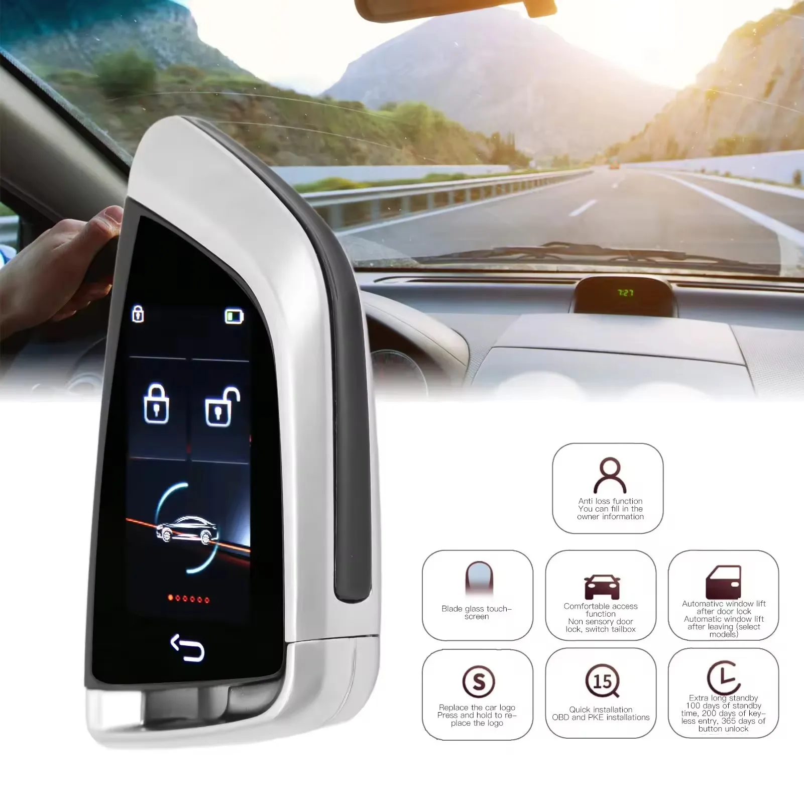 Most Popular Universal LCD Display Car Key Upgrade Smart Remote Control Keyless for B-MW Vehicle Keys