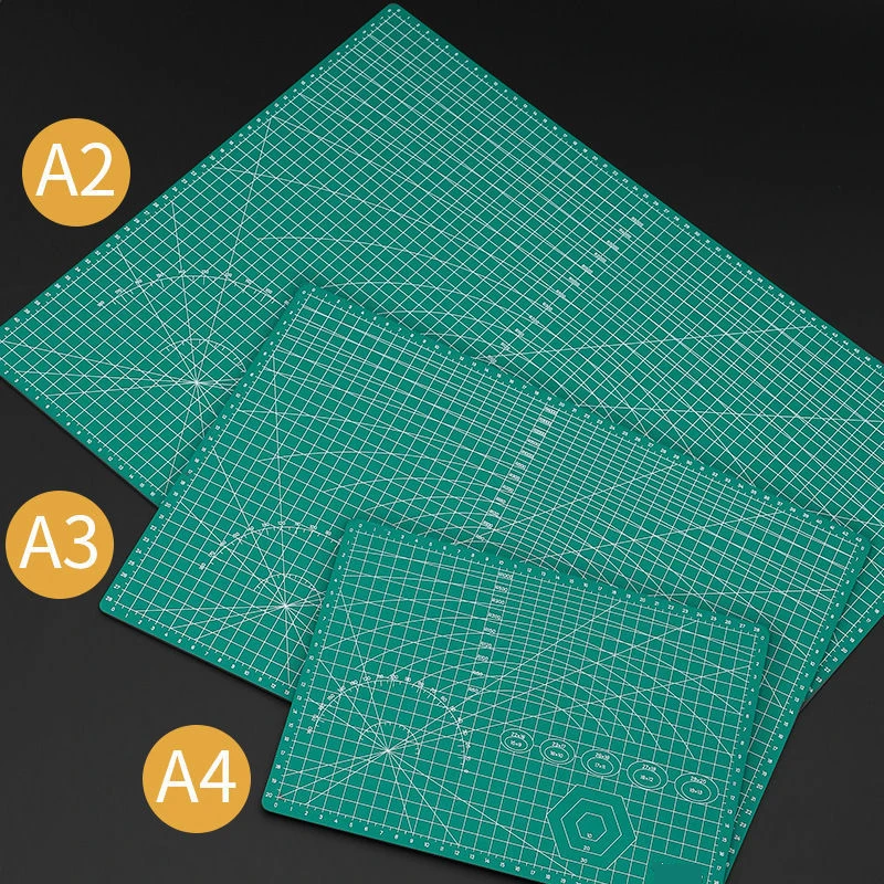 Custom LOGO Size Self Healing Cutting Mat A2 A3 A4 A5 Double Sided DIY Craft Green PVC Cutting Mat