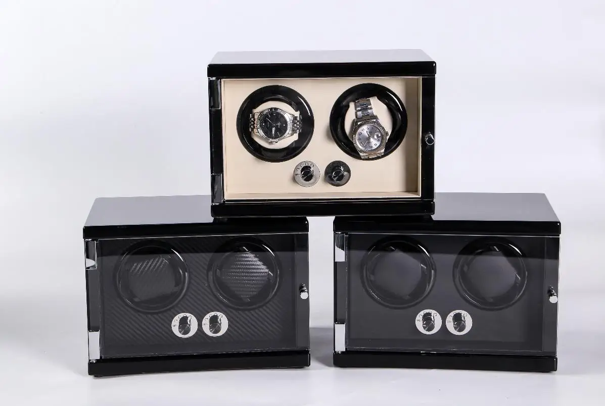 OLAI Unique Piano Paint Watch Winder Luxury Automatic Rotating Mechanical Watch Display Box