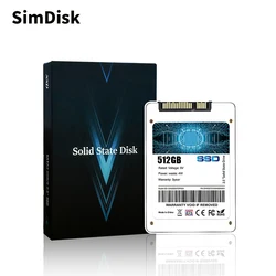 SimDisk 2.5 inch Sata III Hard Disk White Plastic SSD 256GB 64GB 120GB 480GB 512GB 1TB Disco Duro SSD 240 GB for Server Desktop