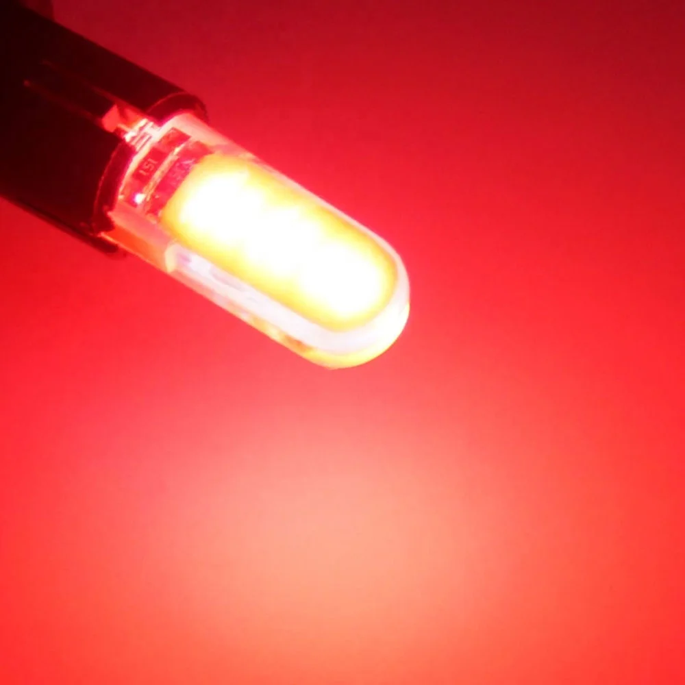 Car  T10 COB silicone 12 LED Lights W5W 194 168 interior light Wedge Door Instrument auto Side Lamp 12smd parking bulb 12V