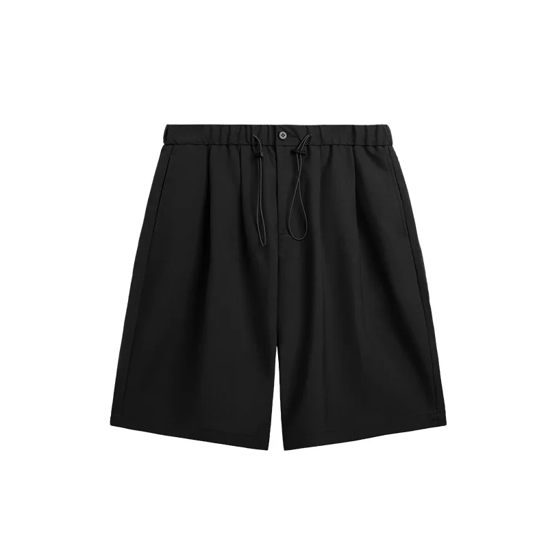 New Korean style suit shorts for spring summer 2024 minimalist style loose fitting casual capris for men