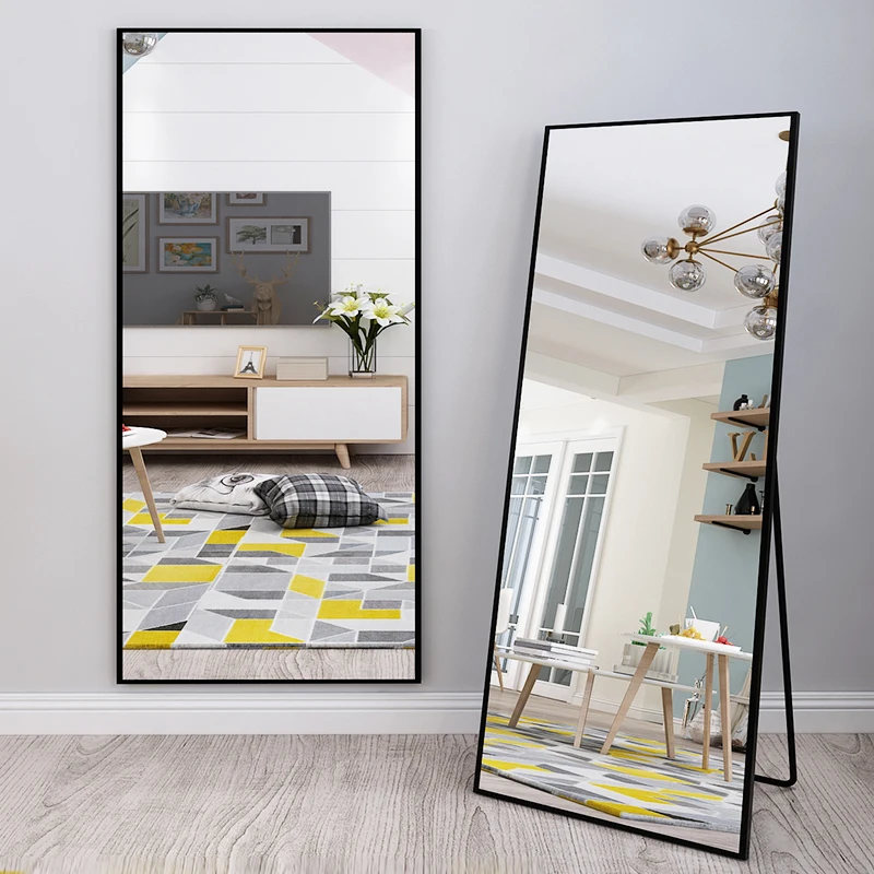
Wholesale Big Size Salon Long Large Mirrors Decor Wall Dressing Gold Floor Standing Mirrors 
