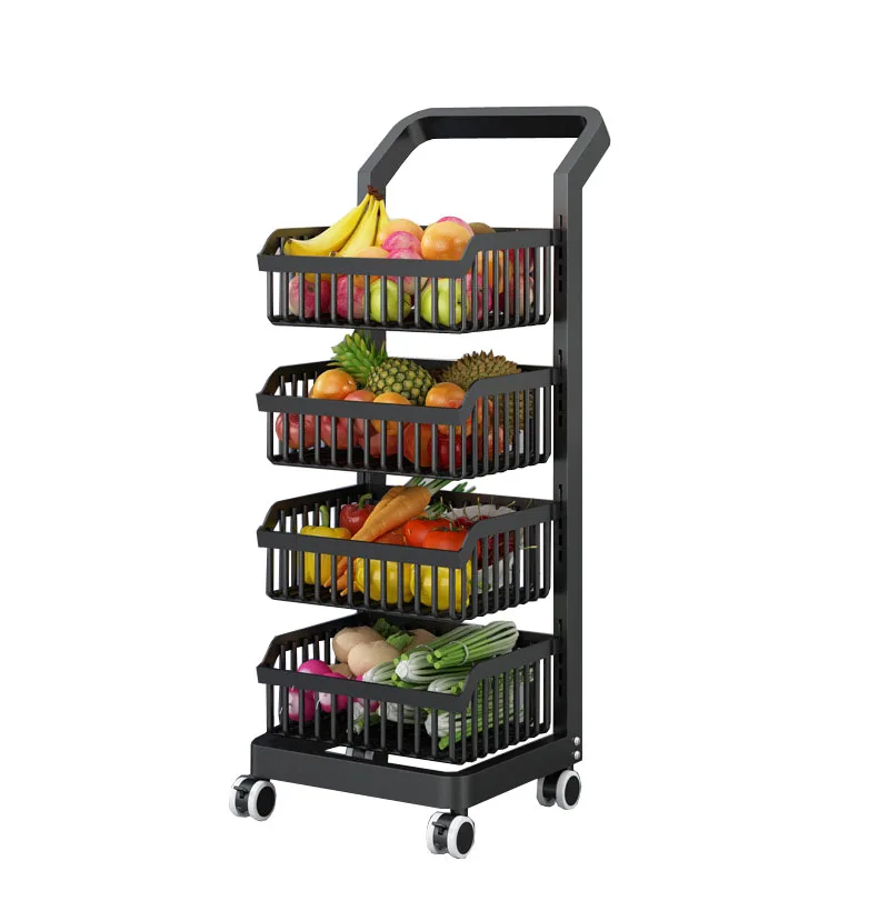 High Quality Multi-layer Detachable Kitchen Wire Baskets Shelf for Storage Rack