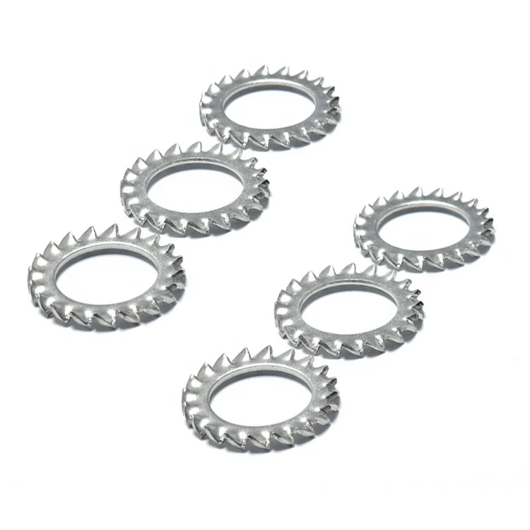 DIN6798A Serrated External Tooth Plain Locking External Teeth Lock Washer  Stainless Steel 304/316