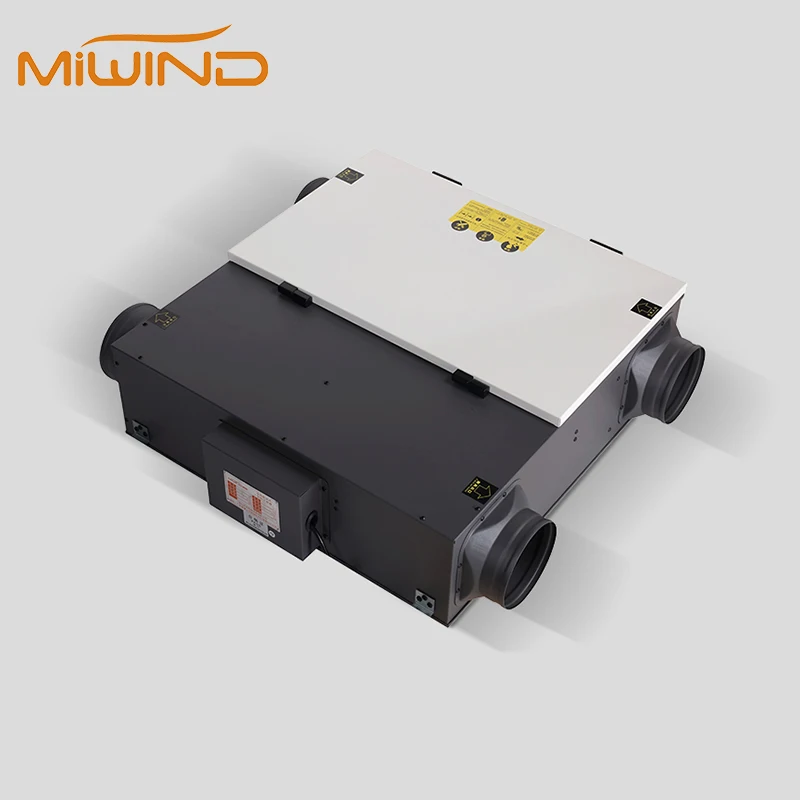 OEM CE Electric Heating ERV Recovery Fresh Air Ventilator System With Damper For Home